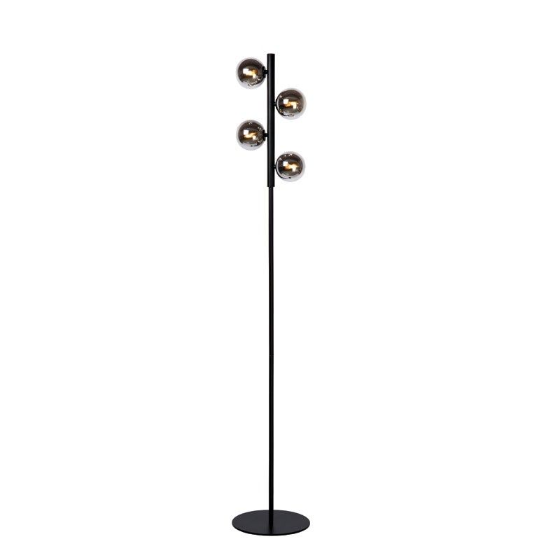 Lucide Tycho Vloerlamp - Zwart - Staal - 154 cm
