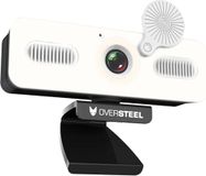 Oversteel - Bulat 1080P Full HD webcam met microfoon en lichtring, 60 fps, USB 2.0, videogesprek, opname, conferentie, PC/Mac/Notebook/tablet/Chromebook