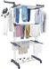 Sèche-linge - Pliable - 4 niveaux - 172 cm - Acier inoxydable - Extensible avec roulettes