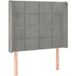 Tête de lit avec oreilles gris clair 83x16x118/128 cm velours
