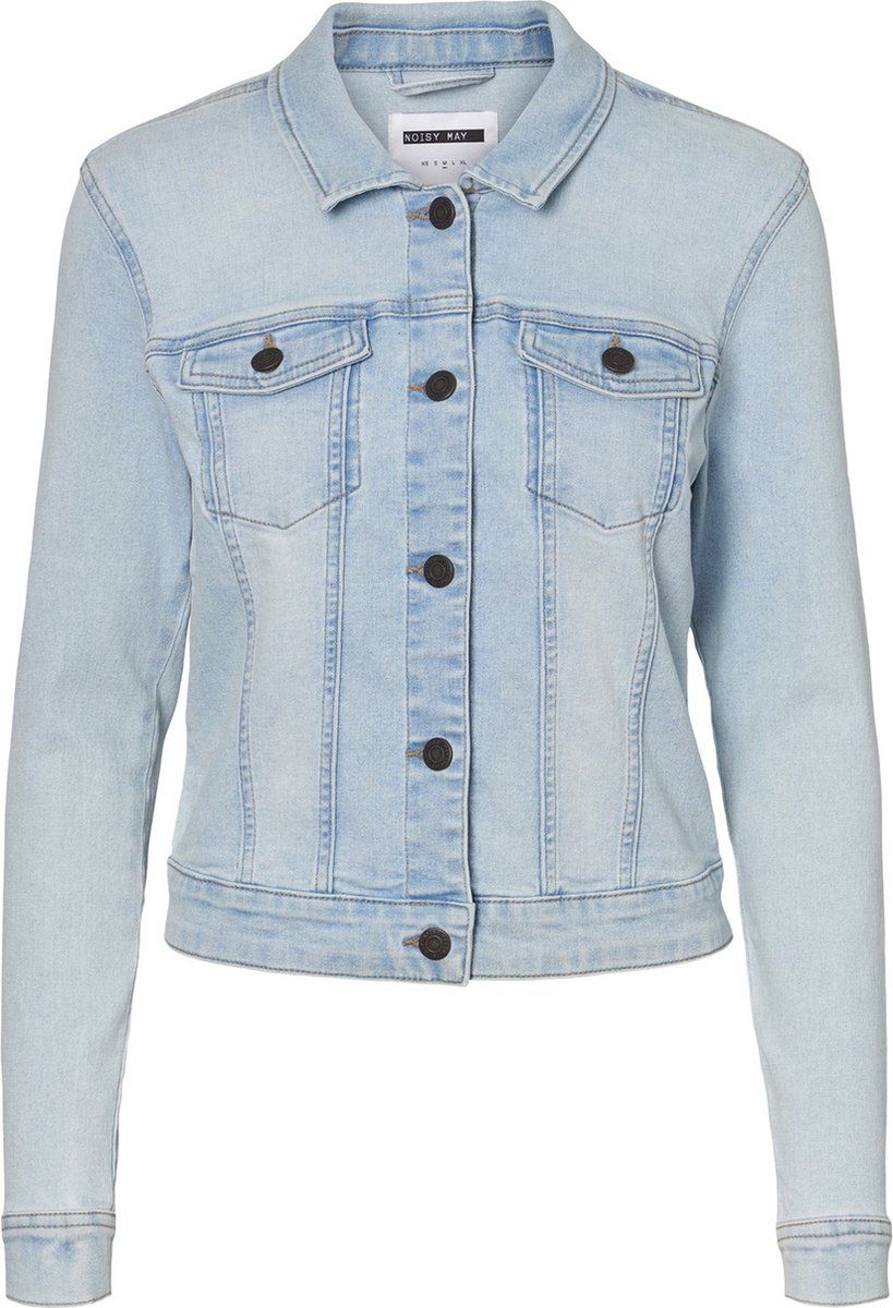 Noisy May NMDEBRA L/S DENIM JACKET LB NOOS Dames Jas - Maat S - Lichtblauw