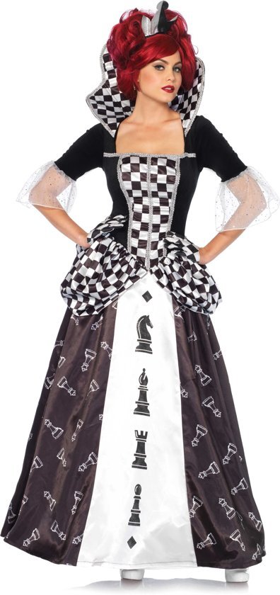 Leg Avenue Wonderland Chess Queen kostuum Jurk met schaakspel maat M