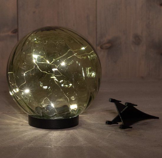 Annas collection - Solar Glazen Bol Groen 15 x 18 cm