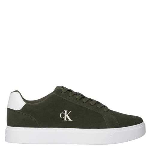 Calvin Klein suède sneaker met logo
