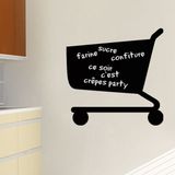 Ambiance Sticker Schoolbordsticker - uitwisbare zelfklevende muurstickers - Trolley-design - 85x85cm