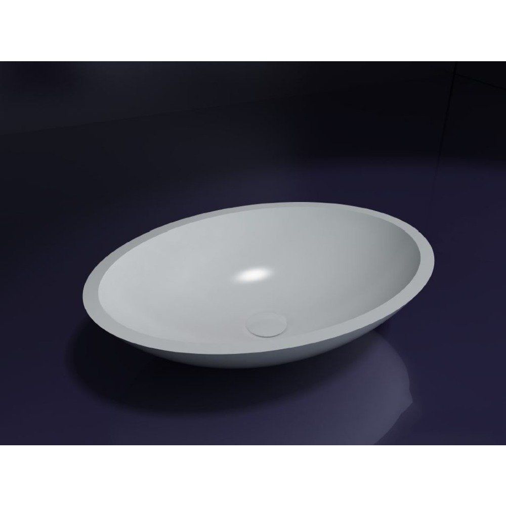 Best Design Panda Best Design Waskom Opbouw Epona Ovaal 52x38x14cm Solid Surface Mat Wit met Waste