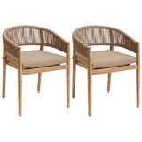 Hespéride Tevio tuinstoel, honing, 2 stuks