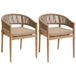 Hespéride Tevio tuinstoel, honing, 2 stuks