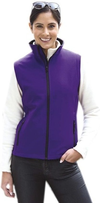 Result Softshell casual bodywarmer paars voor dames - Outdoorkleding wandelen/zeilen - Mouwloze vesten M (38/50