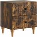 Vidaxl Table de chevet avec tiroir chêne fumé 43 x 34,5 x 48 cm