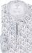 OLYMP 24/7 Level 5 body fit overhemd - tricot - wit met blauw en groen dessin - Strijkvriendelijk - Boordmaat: 42 (EU maat: L)