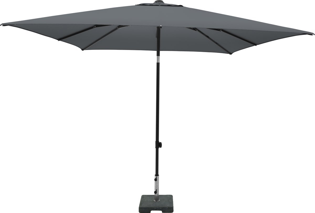 Madison Rechthoekige parasol Corsica Grijs | Topkwaliteit parasol rechthoek 200 x 250 cm