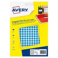 Avery zweckform PET08B markeringspunten Ø 8 mm blauw (2940 etiketten)