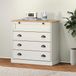 vidaXL Ladekast VIGO 80x40x76 cm Massief Grenenhout Wit