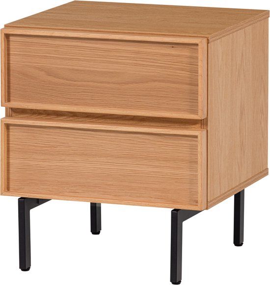 WOOOD Tours Ladekast/ Nachtkastje 2 Lades Melamine/ MDF - Naturel