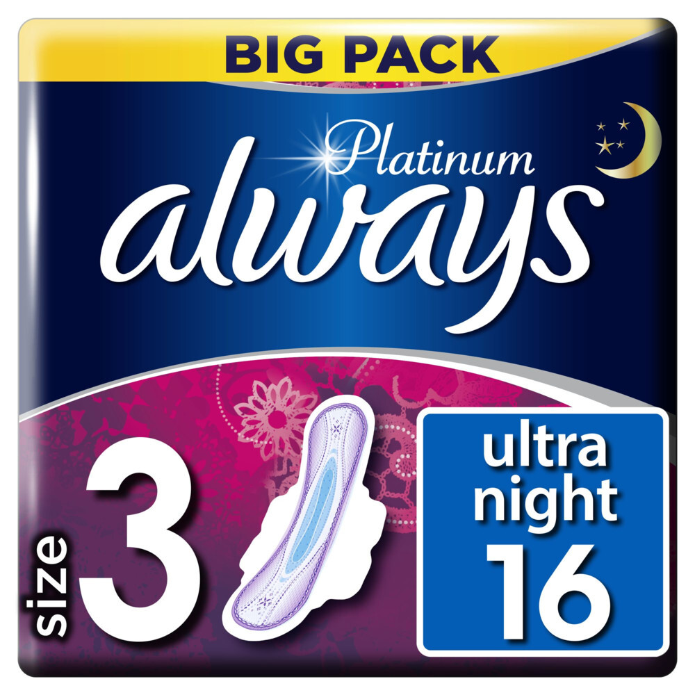 Always Maandverband Platinum Ultra Night 16 stuks