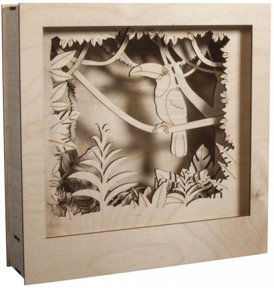 RAYHER 3D lijst toekan 853 hout