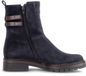 Gabor - Dames - Enkellaarsjes - Blauw - Suède - Hakhoogte 2-3 cm