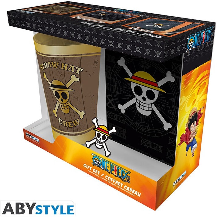 Abystyle One Piece - XXL Glass + Pin + Pocket Notebook Gift Set