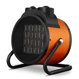 Bakaji Elektrisch fornuis met verwarmingselementen van keramiek, ventilatorkachel, industriële ventilator, vermogen 2000 W, instelbare thermostaat, koude ventilatorfunctie, helling verstelbaar