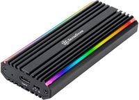SilverStone Technology SST-MS13 - USB-C 3.2 Gen2 10 Gbps NVMe / SATA M.2 SSD RGB behuizing, zwart