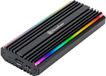 SilverStone Technology SST-MS13 - USB-C 3.2 Gen2 10 Gbps NVMe / SATA M.2 SSD RGB behuizing, zwart
