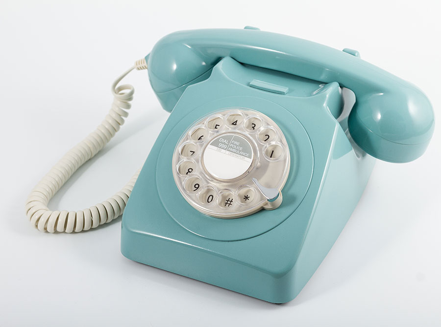GPO Retro 746ROTARYBLU Telefoon met draaischijf klassiek jaren ‘70 ontwerp