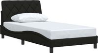 vidaXL Bedframe - Zwart - Stof - 100x200 cm