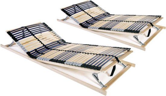 vidaXL Lattenbodems 2 st met 42 latten 7 zones 70x200 cm