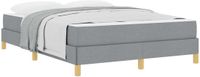 vidaXL Boxspring bed met matras Lichtgrijs 140 x 190 cm Stof