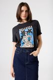 Garcia Dames Print T-shirt Grijs Korte mouw