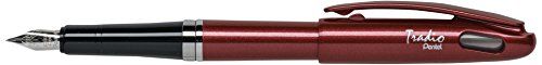 Pentel Tradio glanzend 12 stuks standaard vulpen rood