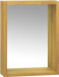 vidaXL Spiegelkast - 30x10x40 cm - Massief Teakhout