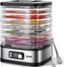 YASHE Voedseldroger - 8 Laden - 240 W - 35-70 °C - Zwart/Zilver/Transparant
