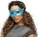 Boland - Masker Venice sequins turquoise Blauw - Volwassenen - Showgirl - Glamour - Carnaval accessoire - Venetiaans masker