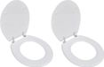vidaXL Toiletbrillen met deksels 2 st mdf wit