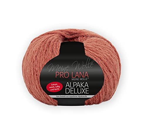 Unbekannt Pro Lana Alpaka Deluxe kleur 28, alpacawol borduurwol, wol alpaca naalddikte 5 mm voor breien en haken