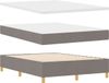 vidaXL Lit à ressorts avec tête de lit Taupe 190 x 140 cm tissu