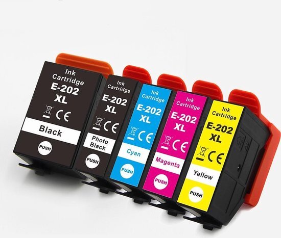 Ink Power Inktcartridges voor Epson 202 / 202XL | Multipack van 5 cartridges voor Expression Premium XP 6000 - XP 6005 - XP 6100 - XP 6105