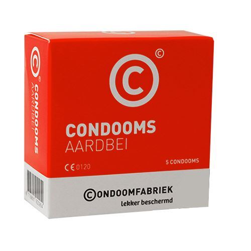 Condoomfabriek Aardbei Condooms 5st