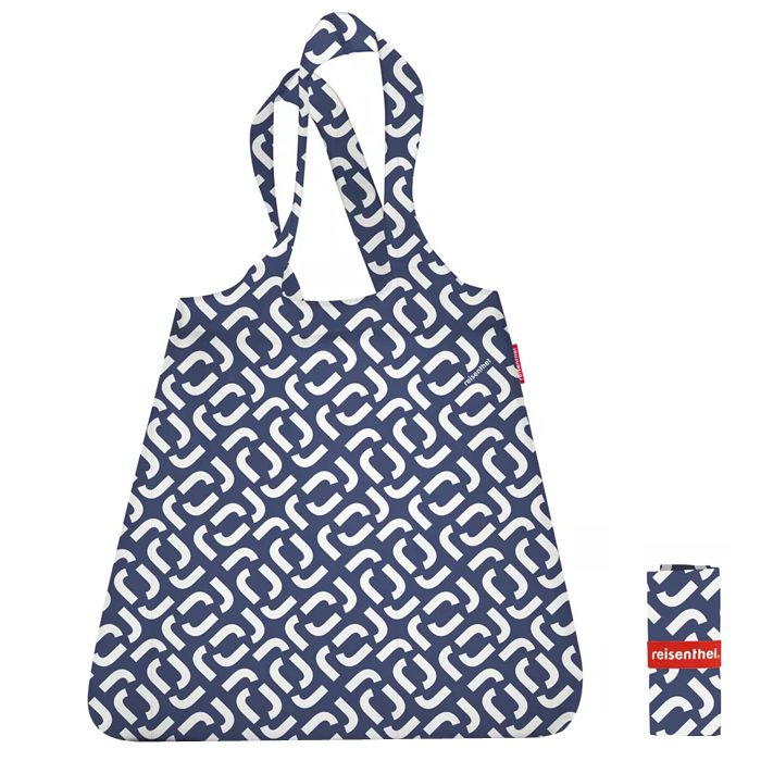Reisenthel Mini Maxi Shopper - Signature Navy Blauw - 15L - Opvouwbaar
