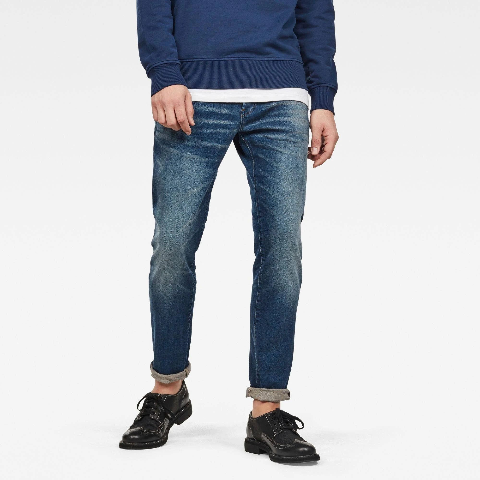 G-Star RAW 3301 Worker Slim Fit Jeans - Blue Faded