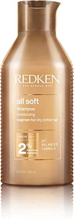 Redken All Soft Shampoo - 500 ml - Hydrating Shampoo for Silky Soft Hair - Unisex