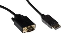 Link CAVCDV018 Displayport naar VGA kabel 1.80 meter zwart