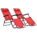 VidaXL Lounge Stoel - Polyester - Rood - 2 Stuks