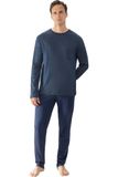 Mey heren pyjama Bennison - blauw heel fijn gestreept