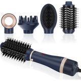 Merkloos Pruisisch blauw Haardroger - Stylerset 4-in-1 - 1000 W