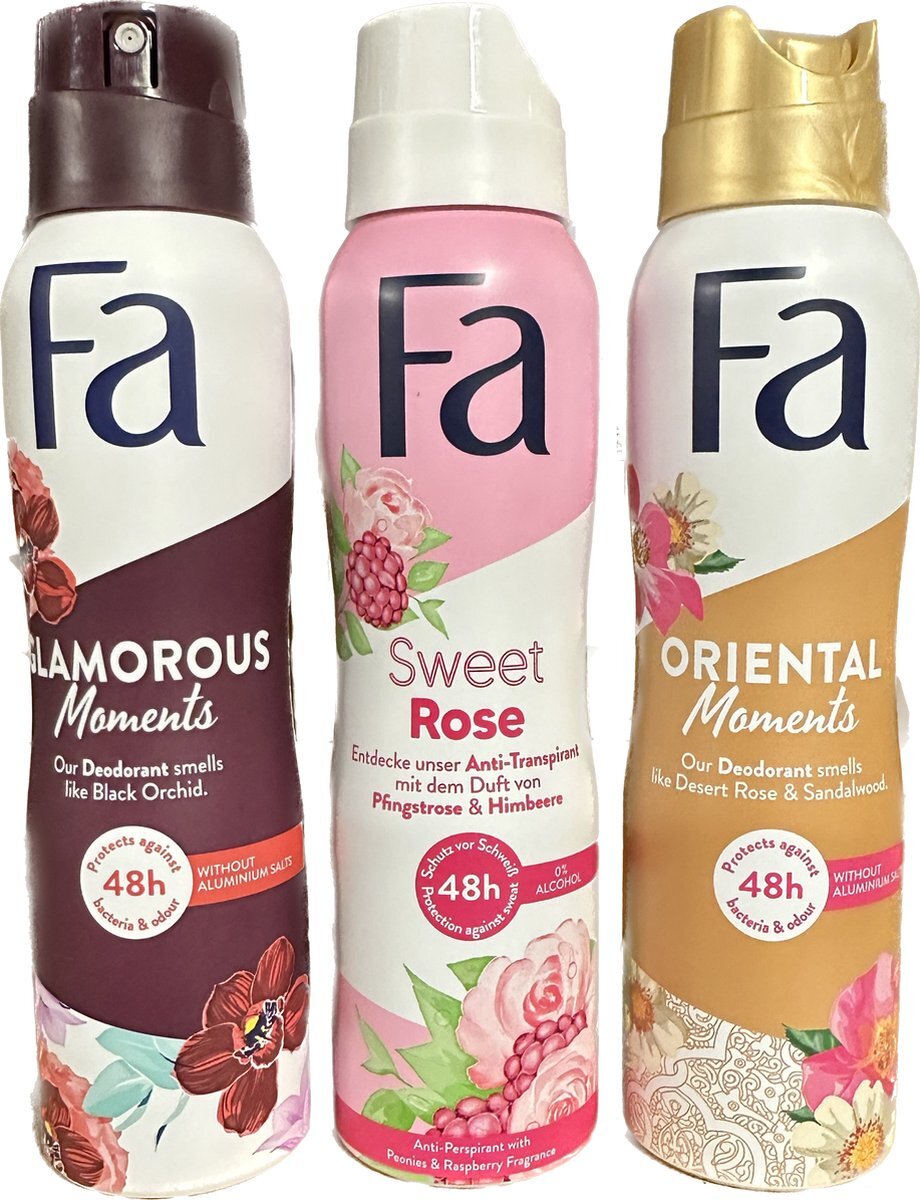 Fa Deo Spray Try Out - Glamorous / Sweet Rose / Oriëntal Moments