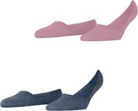 Burlington Everyday 2-Pack onzichtbaar effen katoen multipack footies dames roze - maat 35-36