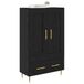 vidaXL Hoge kast, zwart, eikenlook, 69,5 x 31 x 115 cm, houtvezel